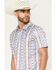 Image #2 - Panhandle Slim Men's Southwestern Short Sleeve Snap Polo Shirt, Multi, hi-res