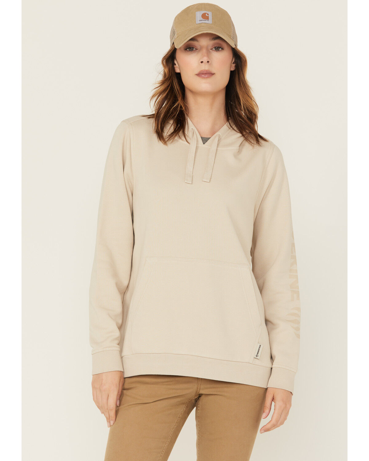 Image #1 - Wolverine Women's Midweight Graphic Hoodie, Stone, hi-res