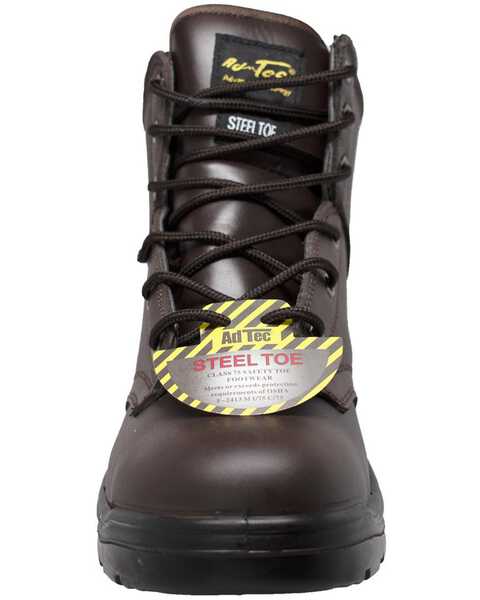 Ad Tec Men's Brown 6" Lace-Up Work Boots - Steel Toe, Brown, hi-res