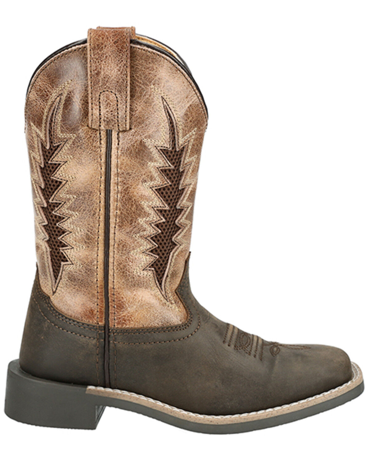 Image #2 - Smoky Mountain Boys' Desperado Western Boots - Broad, Dark Brown, hi-res