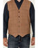 Image #3 - Powder River Outfitters Men's Plaid Print Wool Vest, Tan, hi-res