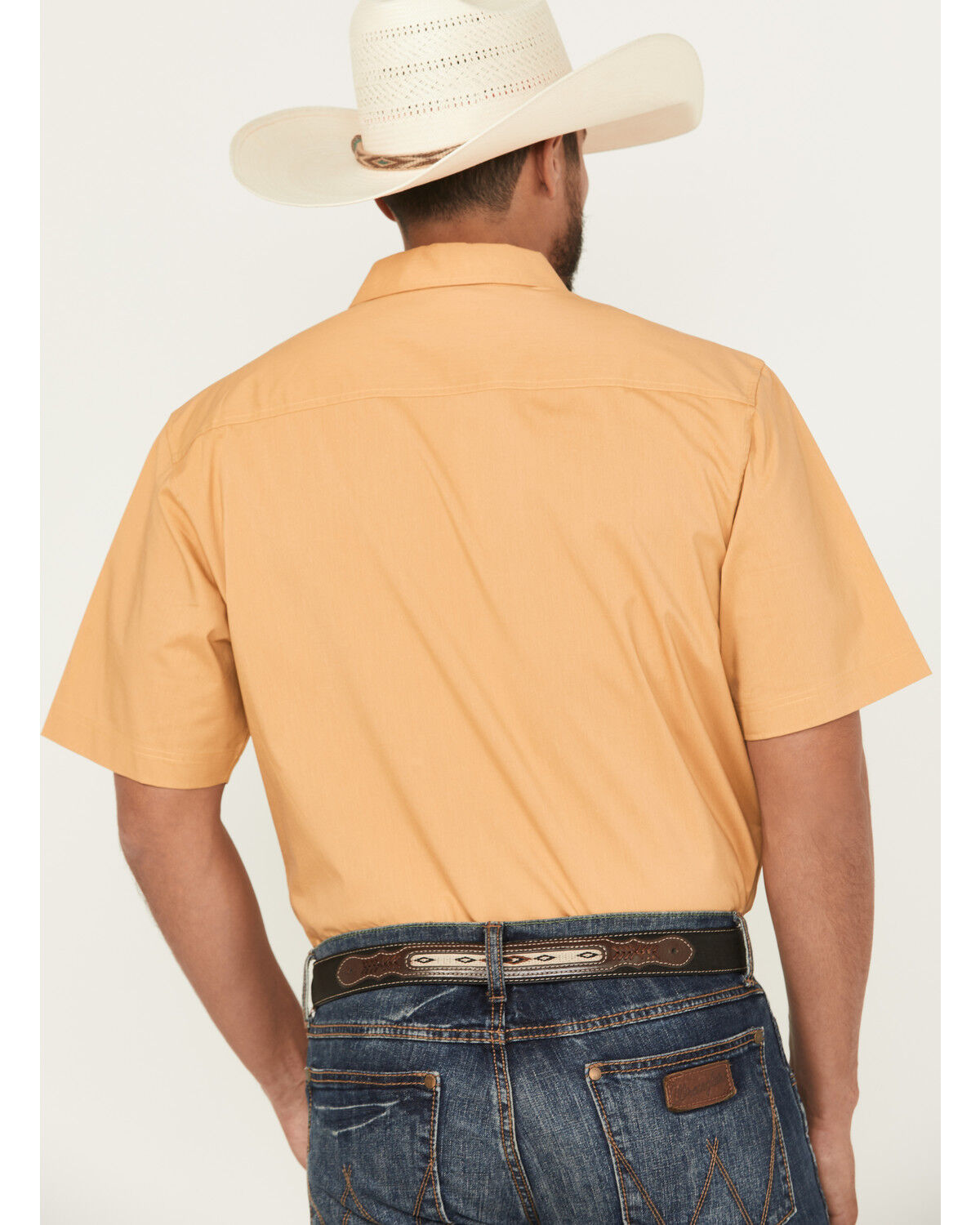 Image #4 - Kimes Ranch Men's Linville Solid Short Sleeve Button-Down Western Shirt, Gold, hi-res