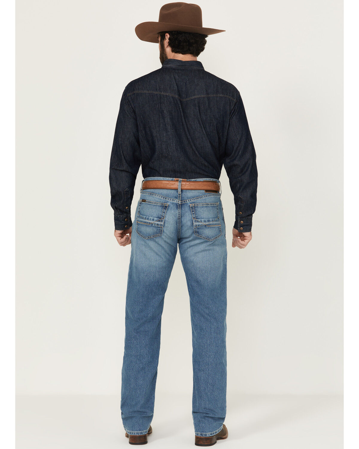 Image #3 - Ariat Men's M2 Prince Arcadia Medium Wash Relaxed Bootcut Stretch Denim Jeans, Medium Wash, hi-res