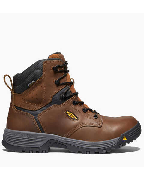 Image #2 - Keen Men's Chicago Waterproof Work Boots - Composite Toe, Brown, hi-res