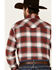 Image #5 - Ariat Men's Hillsboro Retro Large Plaid Long Sleeve Snap Western Flannel Shirt, Red, hi-res