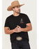 Image #2 - Wrangler Men's Neon Roping Cowboy Logo Short Sleeve Graphic T-Shirt, Black, hi-res