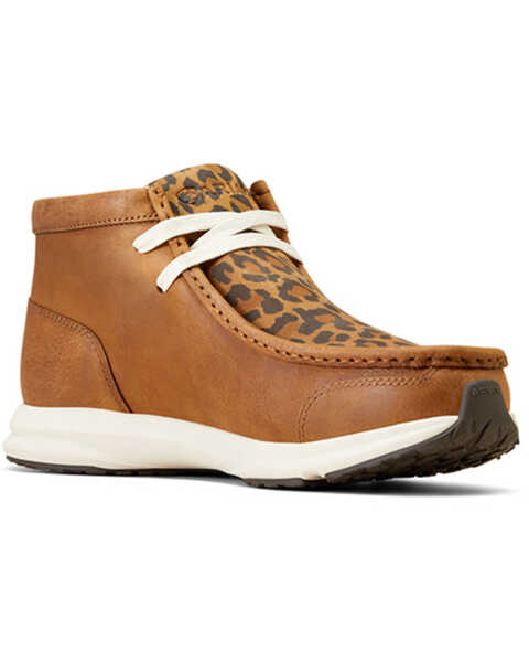 Ariat Women's Spitfire Leopard Print Casual Shoes - Moc Toe , Brown, hi-res