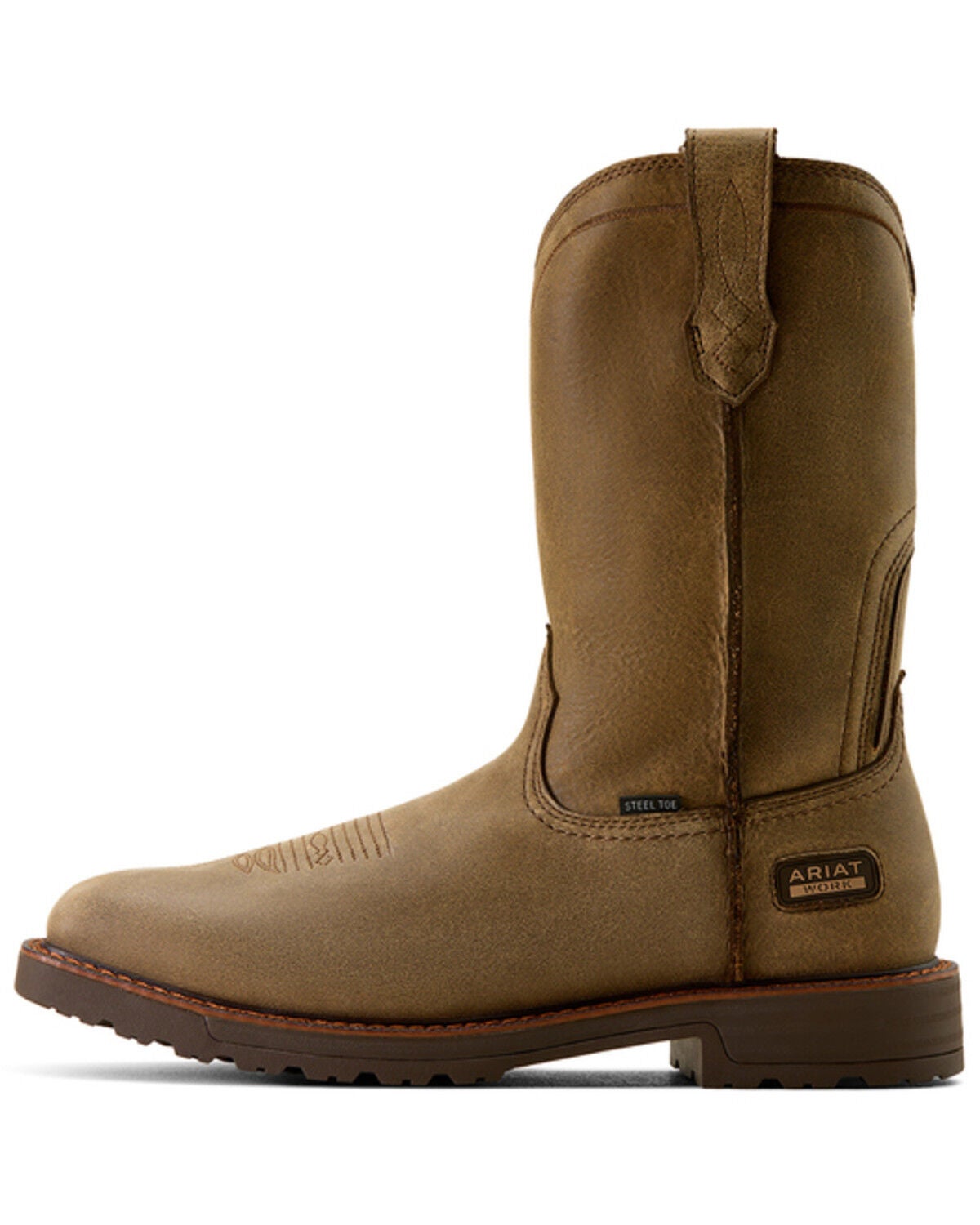 Image #2 - Ariat Men's Activator Pull-On Work Work Boots - Steel Toe, Brown, hi-res