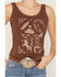 Image #3 - Shyanne Women's Western Icon Graphic Tank Top, Chocolate, hi-res