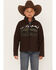 Image #1 - Cody James Boys' Western Scenic Print Softshell Jacket, Brown, hi-res