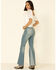 Image #2 - Lee Women's Betty Lee Panel Flare Jeans, Blue, hi-res