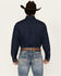 Image #4 - Wrangler Men's Medium Wash Denim Long Sleeve Snap Western Shirt - Tall, Medium Wash, hi-res
