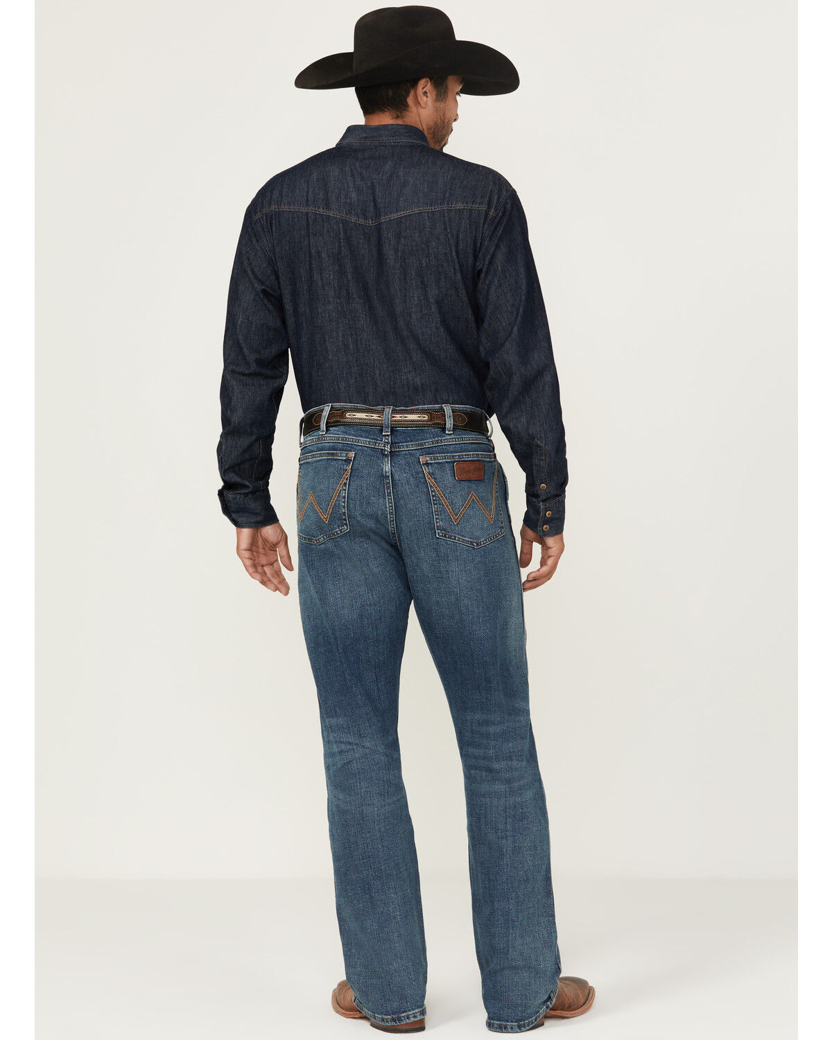 Image #3 - Wrangler Retro Men's Hanford Medium Wash Relaxed Fit Bootcut Stretch Denim Jeans, Medium Wash, hi-res