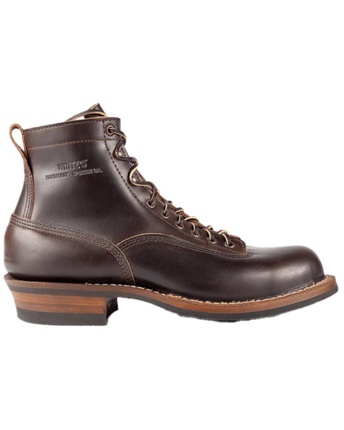 Image #1 - White's Boots Men's Cutter 6" Lace-Up Work Boots - Round Toe, Coffee, hi-res