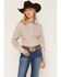 Image #1 - Cinch Women's TENCEL&trade; Striped Print Long Sleeve Button-Down Western Shirt, Purple, hi-res