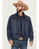 Image #1 - Wrangler Retro Men's Dark Wash Denim Sherpa Lined Jacket, Dark Wash, hi-res