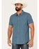 Image #1 - Brothers and Sons Men's Rockport Plaid Short Sleeve Button Down Western Shirt, Dark Blue, hi-res