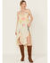 Image #1 - Free People Women's Full Bloom Floral Embroidered Long Tank Top , Beige, hi-res