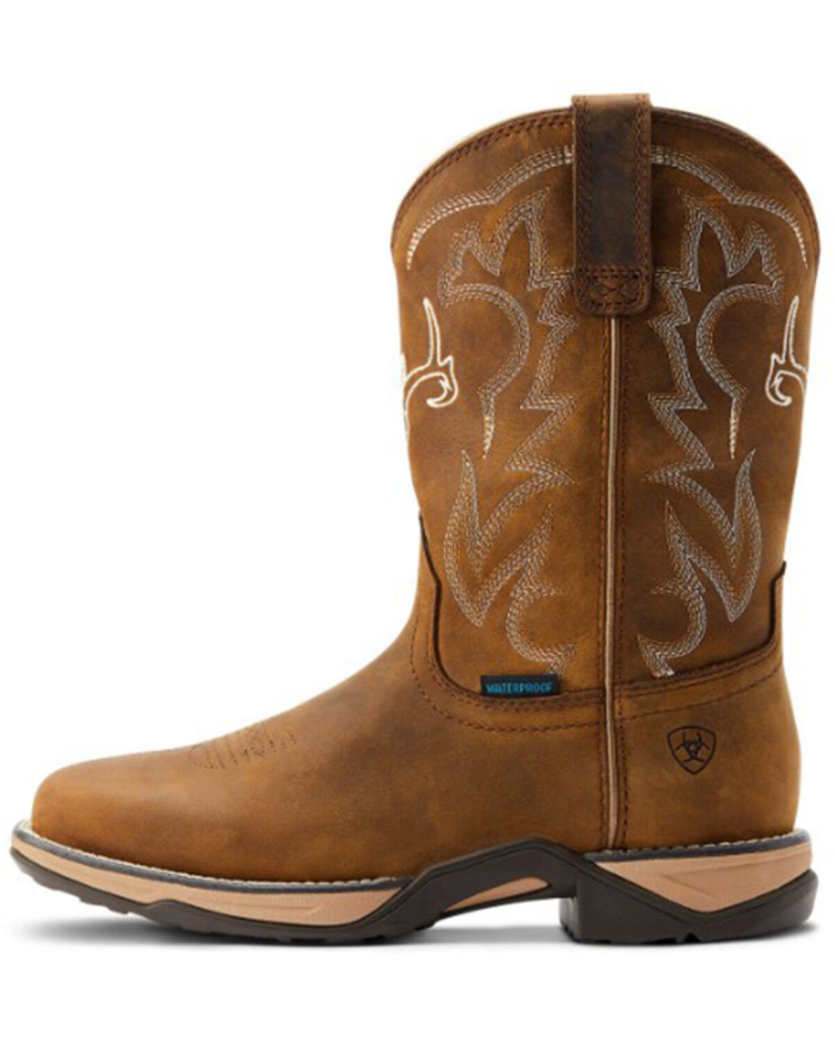 Image #2 - Ariat Women's Anthem Deer Waterproof Western Performance Boots - Broad Square Toe, Brown, hi-res