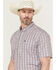 Image #2 - Ariat Men's Roy Plaid Print Short Sleeve Button-Down Western Shirt, Grey, hi-res