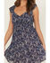 Image #3 - Rock & Roll Denim Women's Running Horses Sleeveless Mini Dress, Navy, hi-res