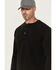 Image #2 - Thorogood Men's Heavyweight Vintage-Wash Long Sleeve Henley Shirt, Black, hi-res