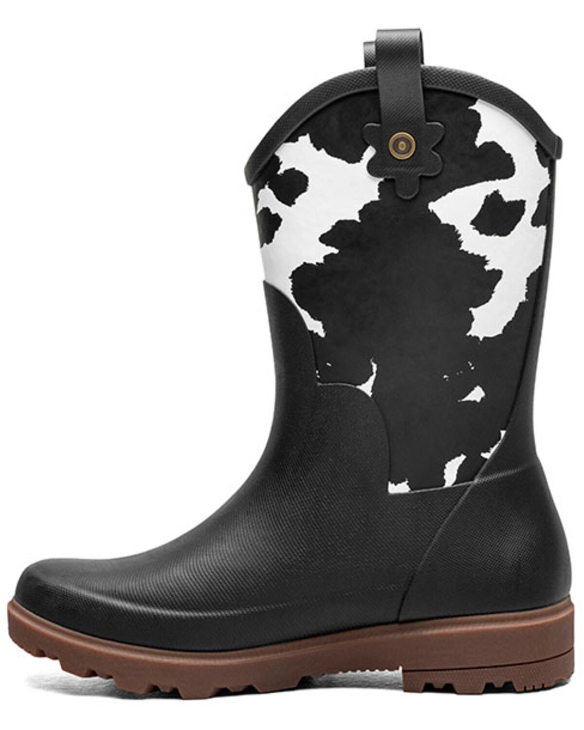 Image #3 - Bogs Girls' Lil' Jolene Rainboots, Black/white, hi-res
