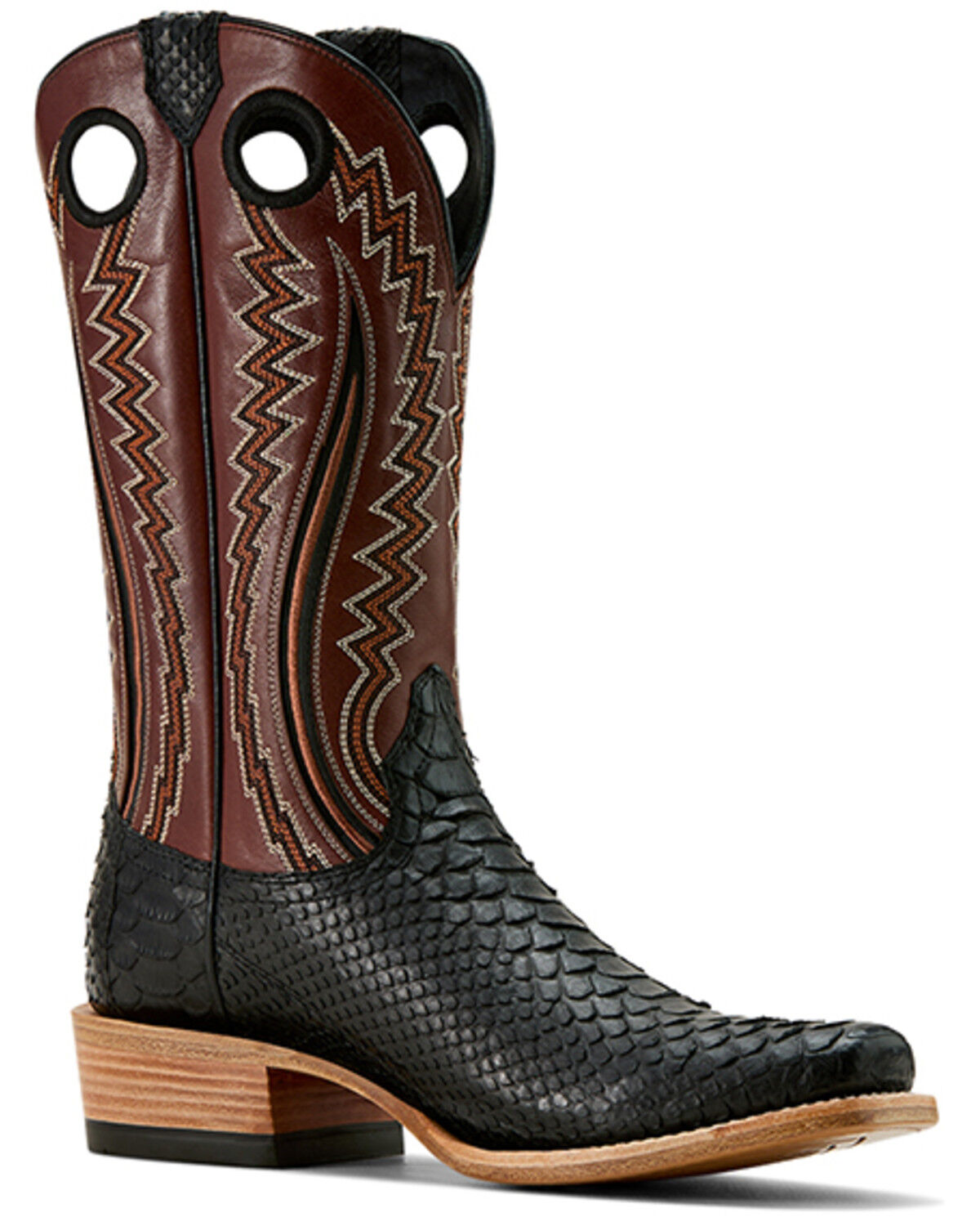 Image #1 - Ariat Men's Futurity Exotic Python Tall Western Boots - Square Toe, Black, hi-res