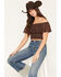 Image #1 - Shyanne Women's Loxley Cropped Lace Top, Cognac, hi-res