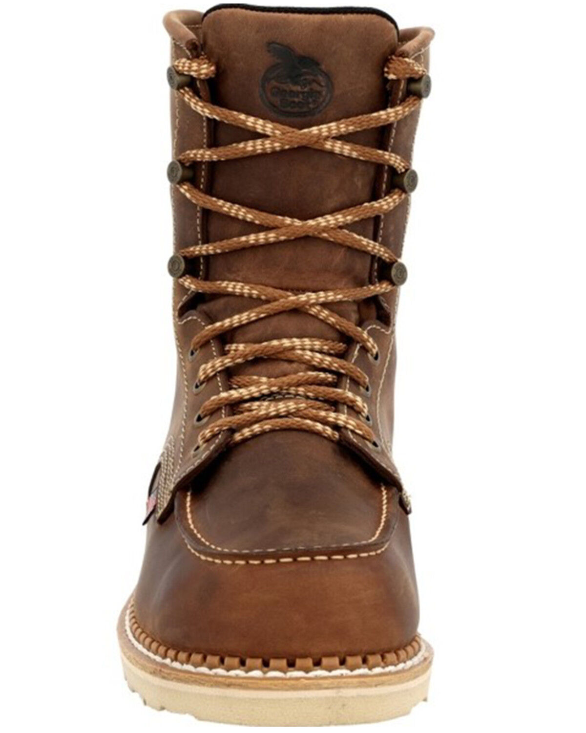 Image #4 - Georgia Boot Men's 8" Waterproof Wedge USA Lace-Up Boots - Moc Toe, , hi-res