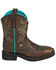 Image #2 - Justin Women's Mandra Chocolate Western Boots - Broad Square Toe, Chocolate, hi-res