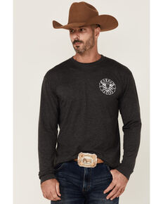 Cowboy Hardware Men's Charocal Nation Graphic Long Sleeve T-Shirt , Charcoal, hi-res