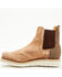 Image #3 - Horse Power Suede Chelsea Boots - Square Toe, Tan, hi-res