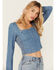 Image #1 - Levi's Women's Ophelia Corset Blouse , Dark Wash, hi-res