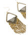 Image #2 - Shyanne Women's Rhinestone Fringe Earrings, Gold, hi-res