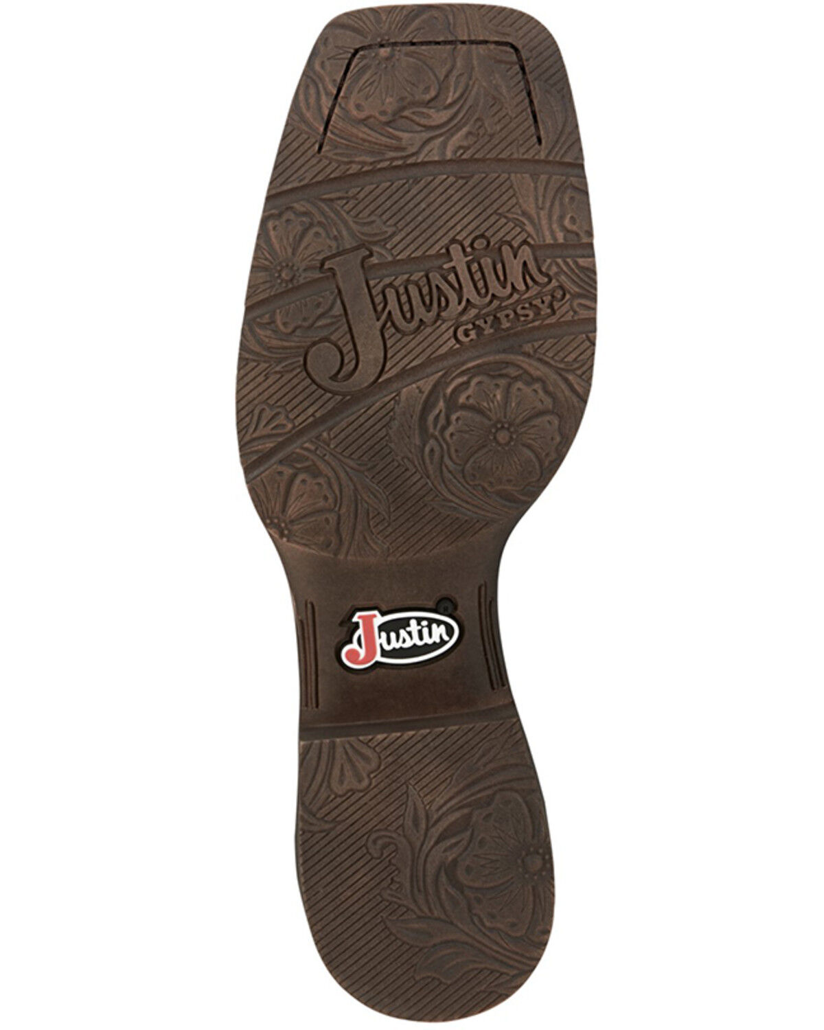 Image #7 - Justin Women's Carsen Western Boots - Broad Square Toe, Tan, hi-res