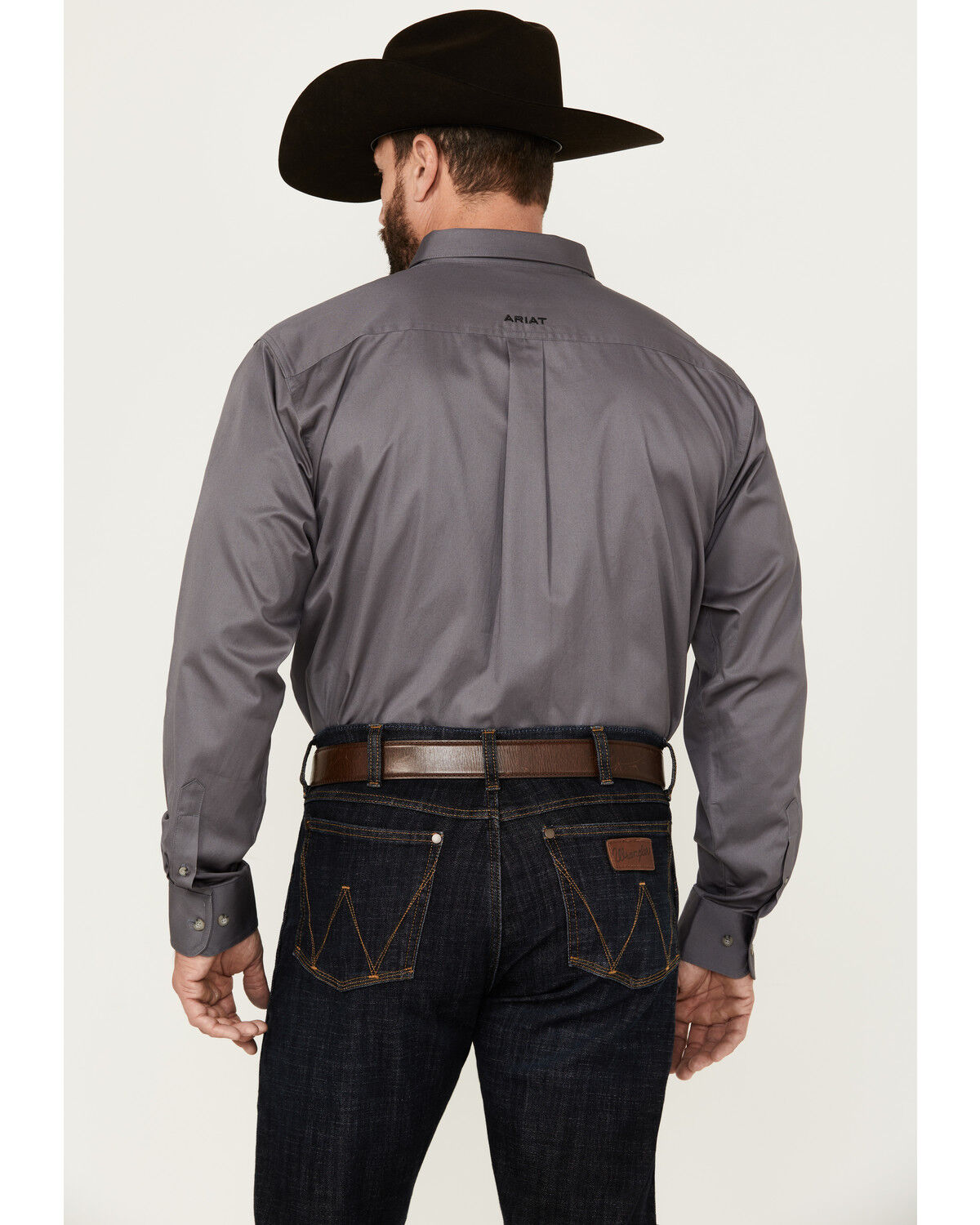 Image #4 - Ariat Men's Team Logo Twill Long Sleeve Button-Down Western Shirt - Big, Dark Grey, hi-res