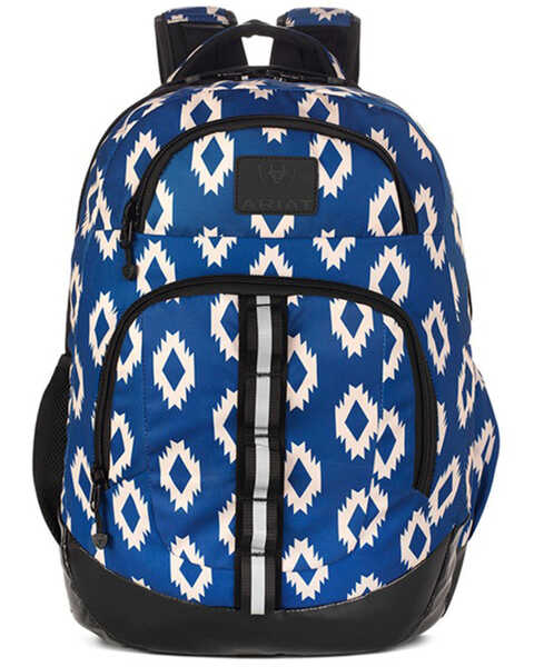 Ariat Southwestern Adjustable Strap Backpack , Blue, hi-res