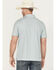 Image #4 - Panhandle Men's Geo Print Short Sleeve Stretch Polo, Aqua, hi-res