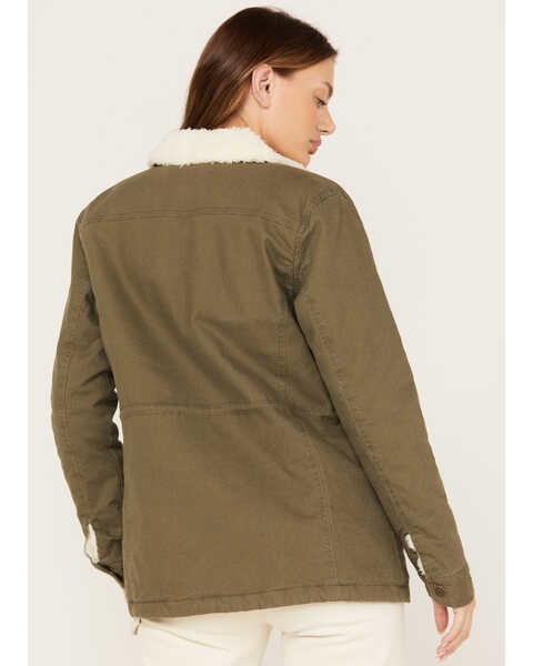 Image #4 - Cleo + Wolf Women's Faux Shearling Jacket, Olive, hi-res