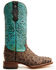 Image #2 - Tanner Mark Women's Ostrich Print Western Boots - Broad Square Toe, Brown, hi-res