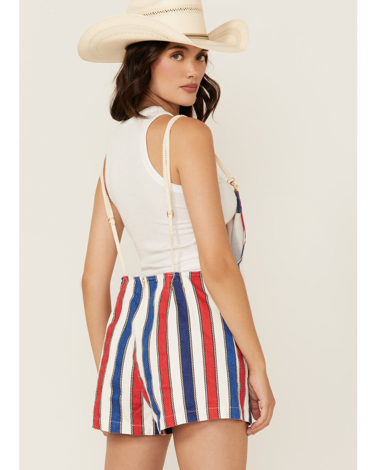 Image #4 - Show Me Your Mumu Women's Striped Romper, Red, hi-res