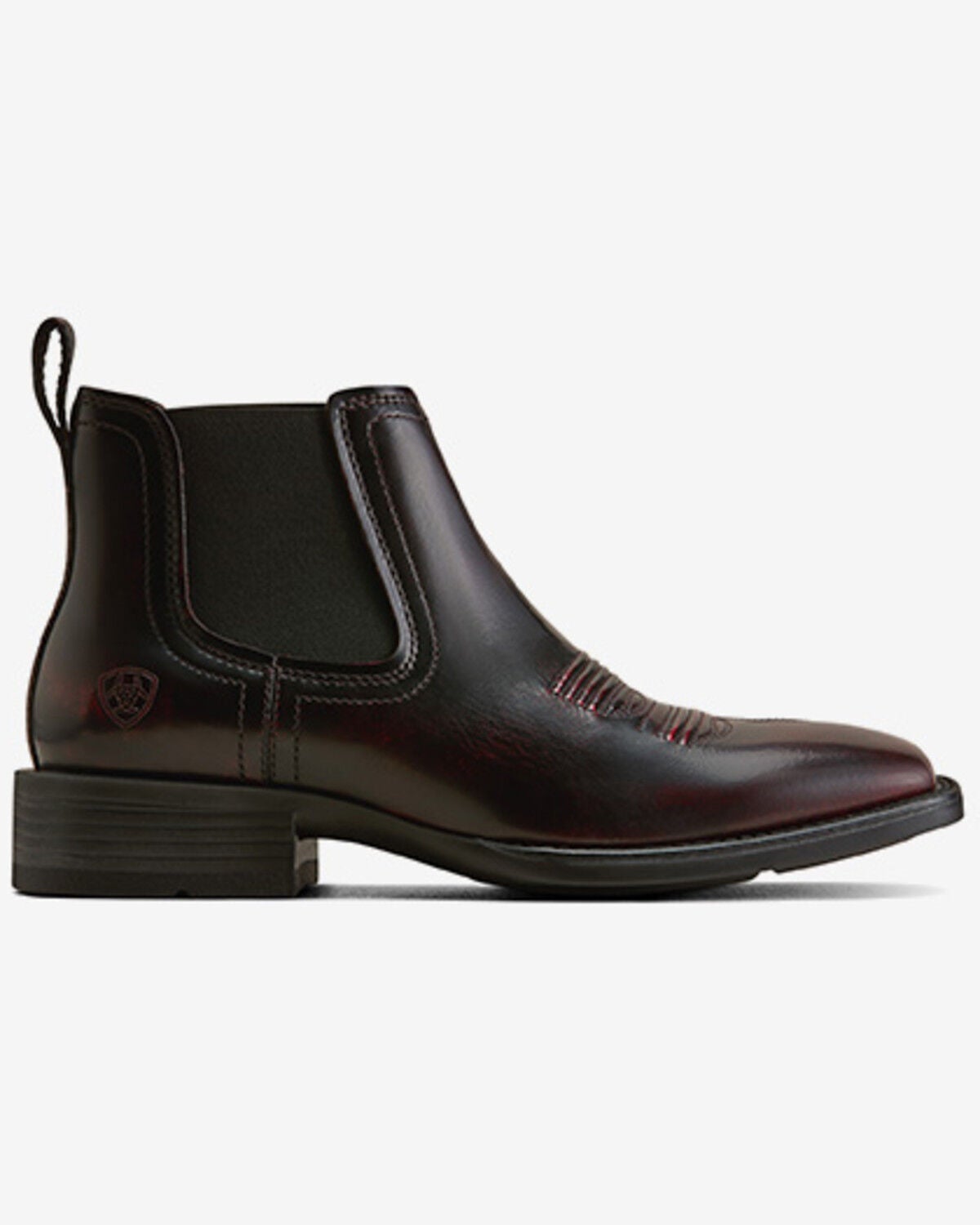 Image #2 - Ariat Men's Booker Chelsea Boots - Broad Square Toe, Red, hi-res