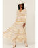 Image #2 - Shyanne Women's Watercolor Southwestern Long Sleeve Maxi Dress, Ivory, hi-res