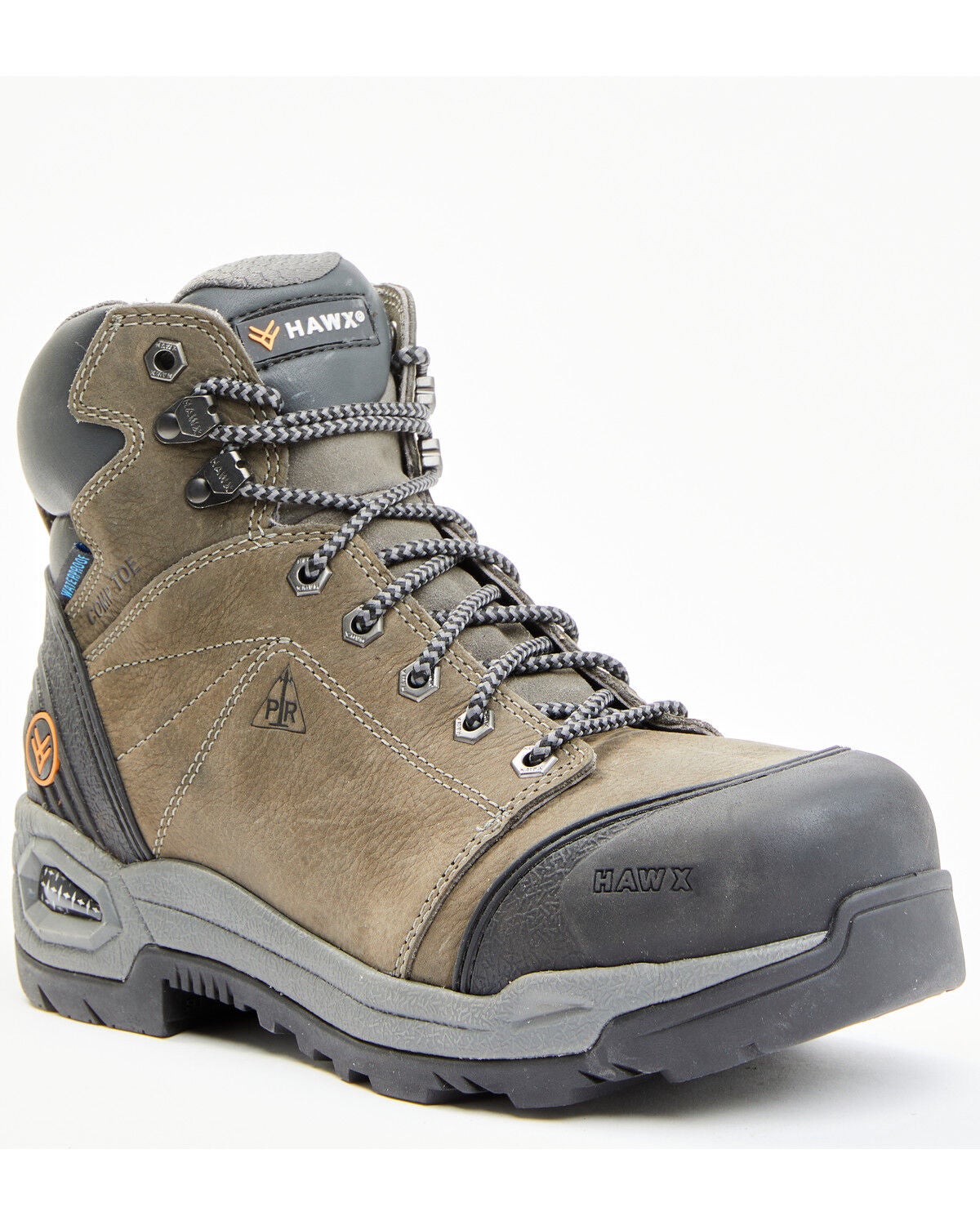Hawx Men's 6" Lace-To-Toe Tychee Deep Seated Waterproof Comp Work Boots - Composite Toe, Brown, hi-res