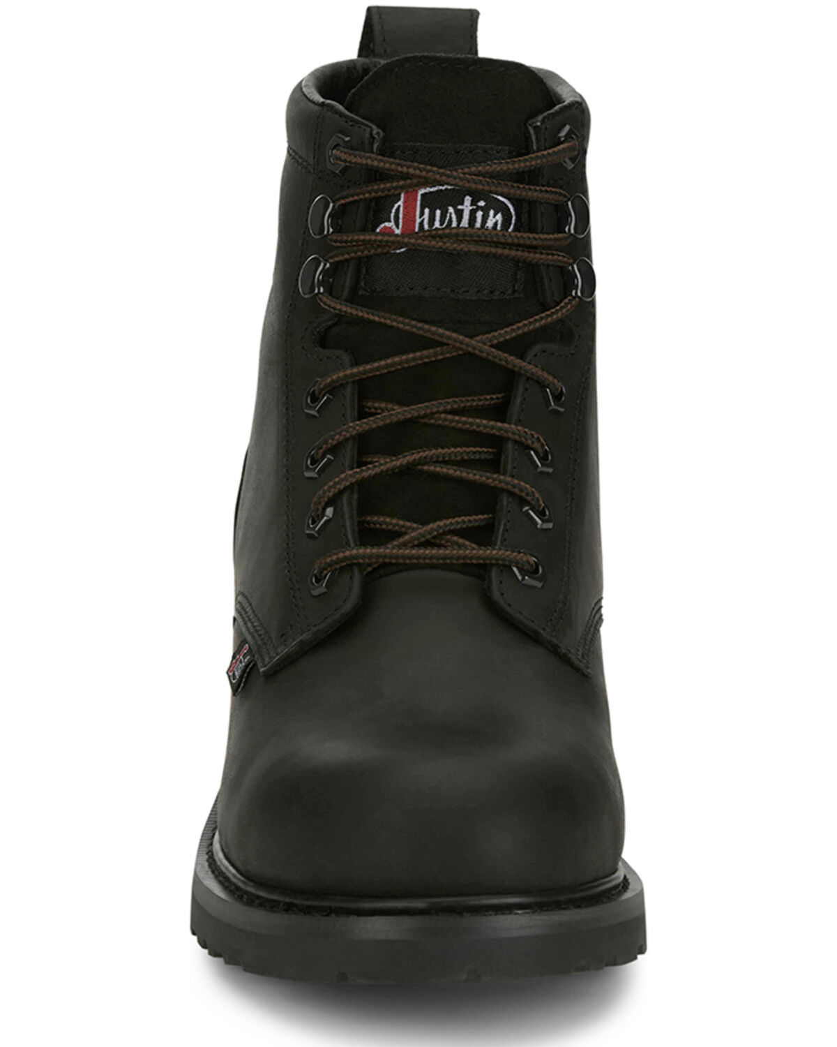 Image #4 - Justin Men's Dayworker Lace-Up Work Boots - Steel Toe, Black, hi-res
