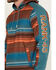 Image #3 - RANK 45® Men's Farmbuck Striped Logo Hooded Sweatshirt, Teal, hi-res
