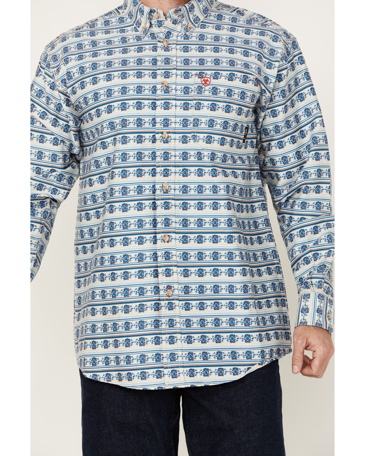 Image #3 - Ariat Men's FR Tenmile Long Sleeve Button-Down Work Shirt, White, hi-res