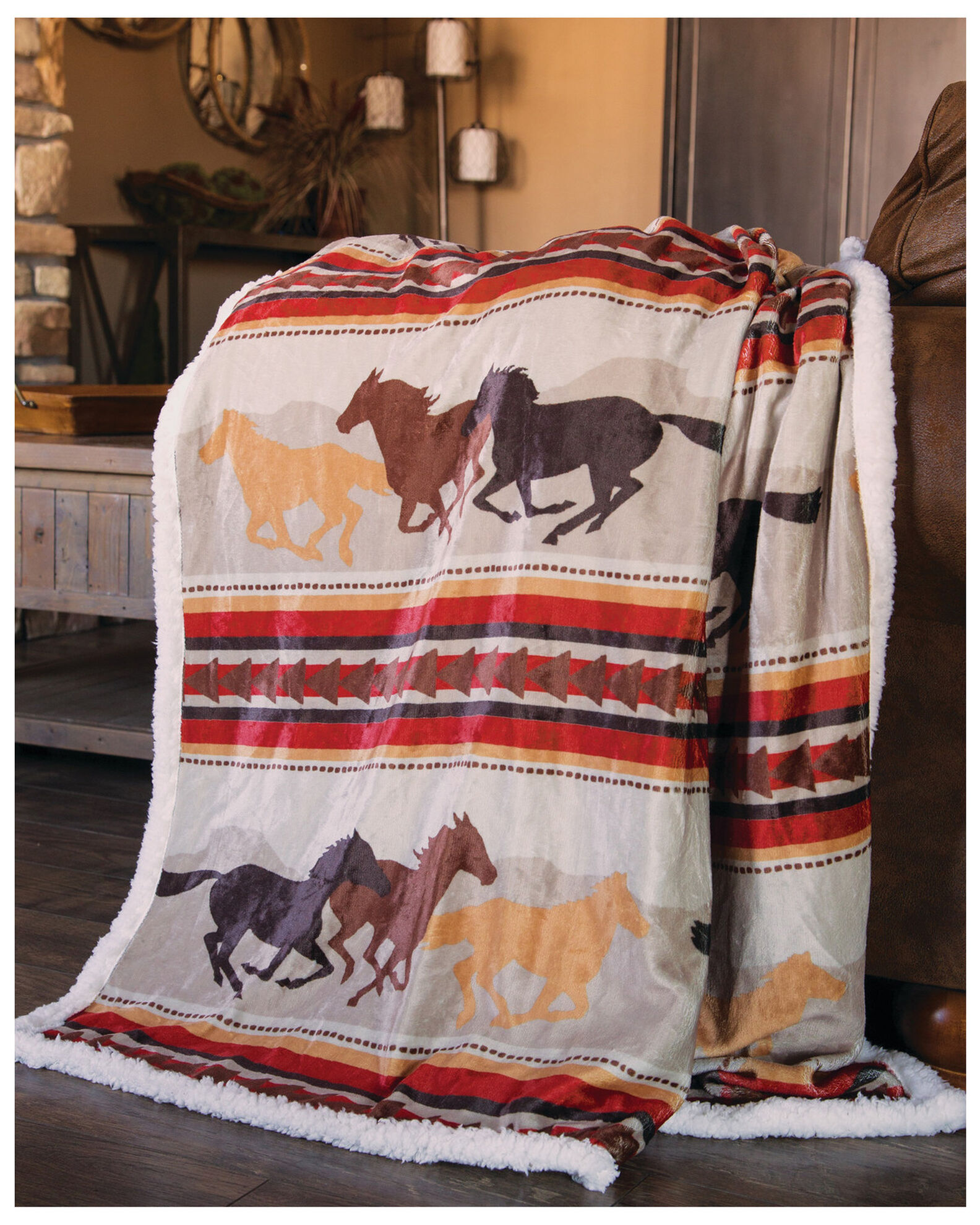 Wrangler plush sherpa best sale throw