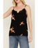 Image #3 - Wild Moss Women's Embroidered Cami, Black, hi-res